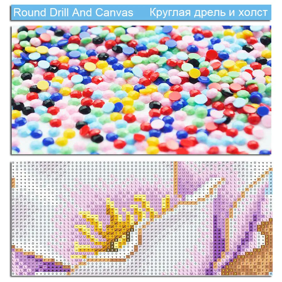 Siimoon 5D Diamond Painting German Shepherd Cross Stitch Kit A With Square Or Round Drills-A