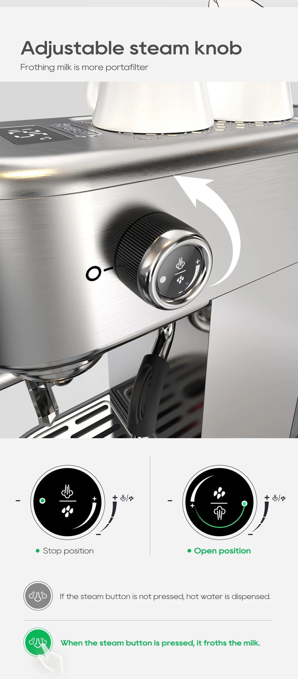 HiBREW H10B 20 Bar Semi Automatic Espresso Coffee Machine