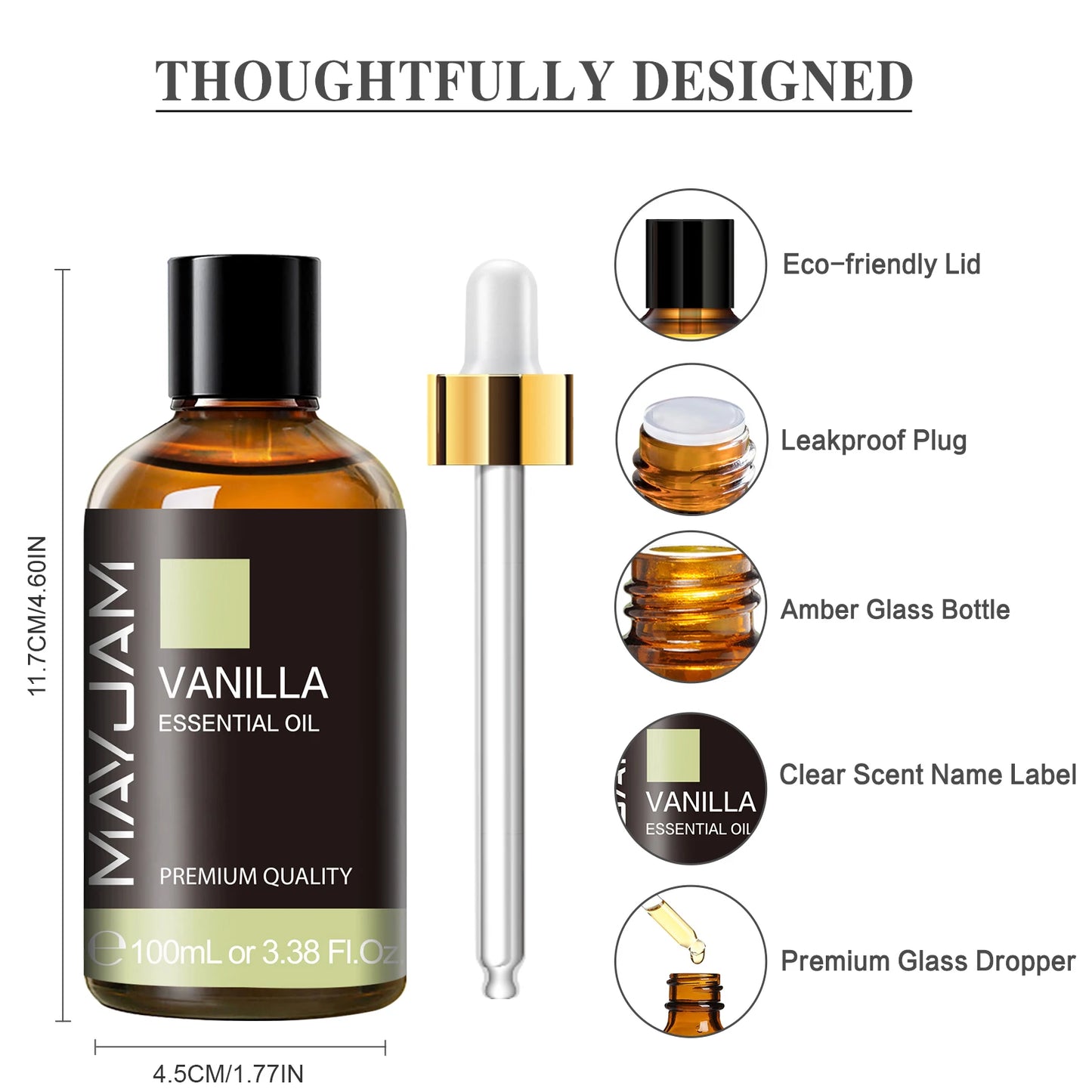 MAYJAM Vanilla Sweet Orange Eucalyptus Lavender Sandalwood Essential Oil-A