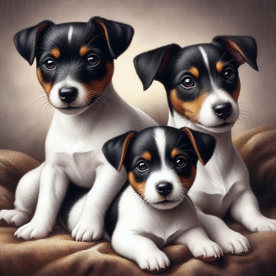 5D Diamond Art Painting Jack Russell Terrier Mosaic Kit A Full Pasting Area Includes Canvas Tools-A