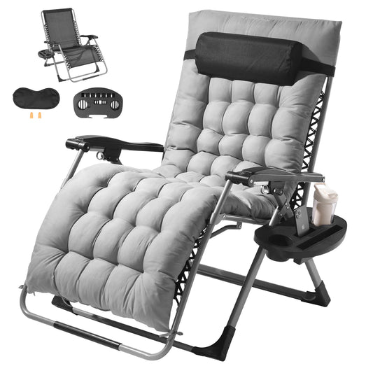 SucceBuy Zero Gravity Recliner With Adjustable Footrest And Cupholder
