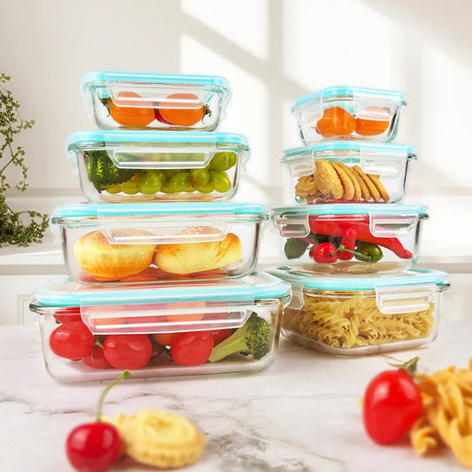 Glass Food Storage Containers Leakproof Airtight Microwave Oven Safe