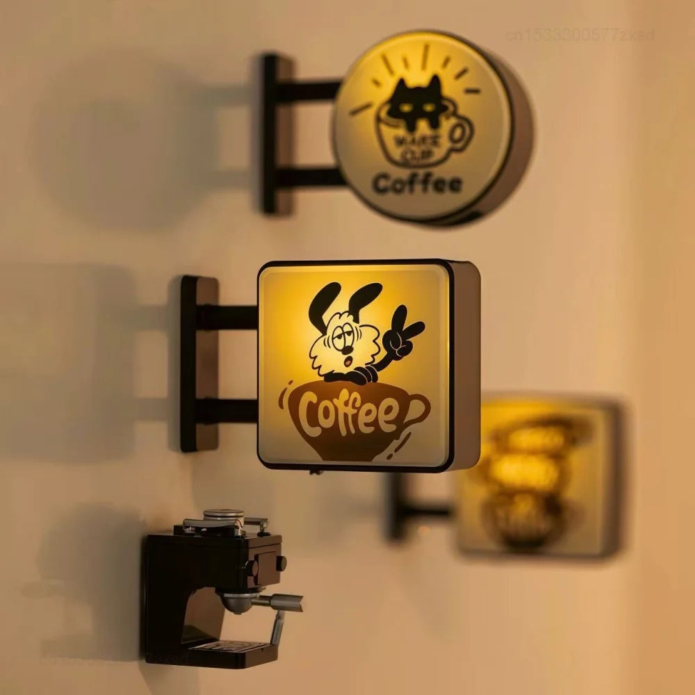 Retro Coffee Corner Light Sign Fridge Magnet For Home Decor And Kitchen Vibe Brightens Your Fridge-A