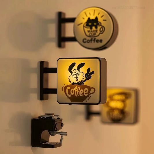 Retro Coffee Corner Light Sign Fridge Magnet For Home Decor And Kitchen Vibe Brightens Your Fridge-A