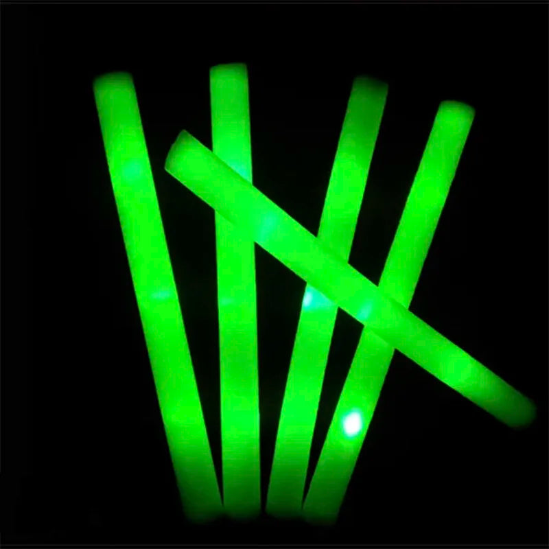 XIEJIAM LED Glow Foam Sticks RGB Bulk Party Supplies 12 Hour Battery Life And Pearl Cotton Foam For Comfortable Grip-A
