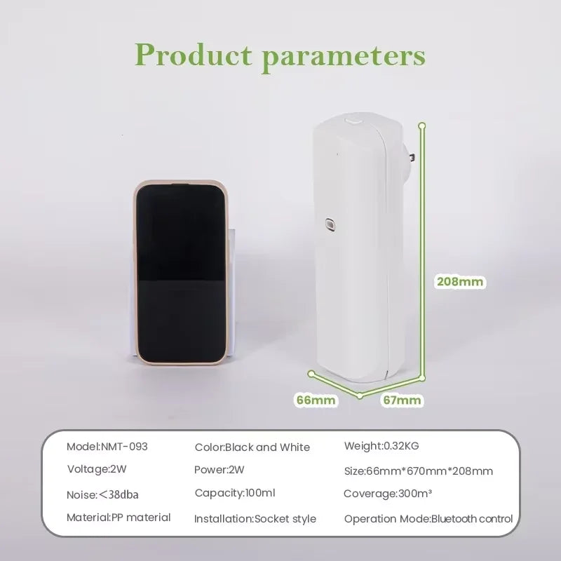 Namste Socket Home Fragrance Aroma Diffuser With Bluetooth App 100ml Plug In Smart Scent Control Model NMT 093-A
