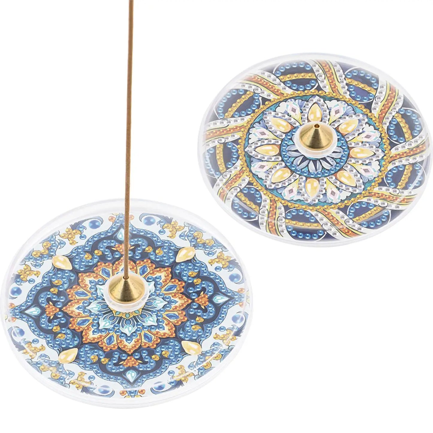 2Pcs Acrylic Diamond Painting Incense Holder Aroma Stand