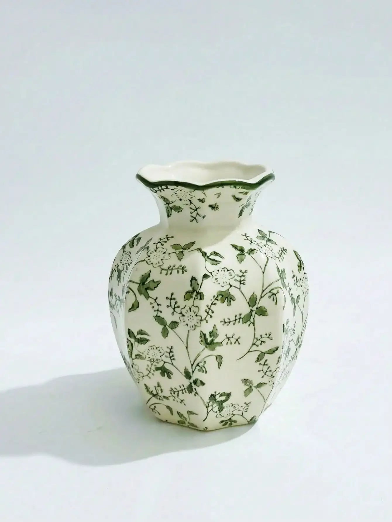 Porcelain Vase Chinese Retro Floral Decor For Living Room Multicolor Glaze Elegant Vintage Accent-A