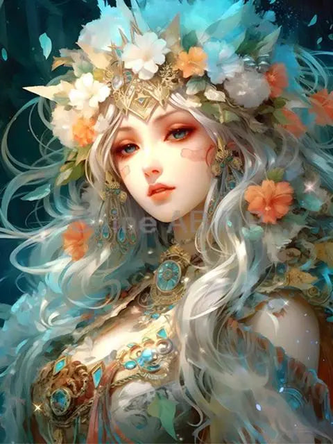 Potdemiel Resin AB Fairy Dust 5D Diamond Painting Kit A Light Up Full Drill Canvas With Color Shifting Sparkle-A