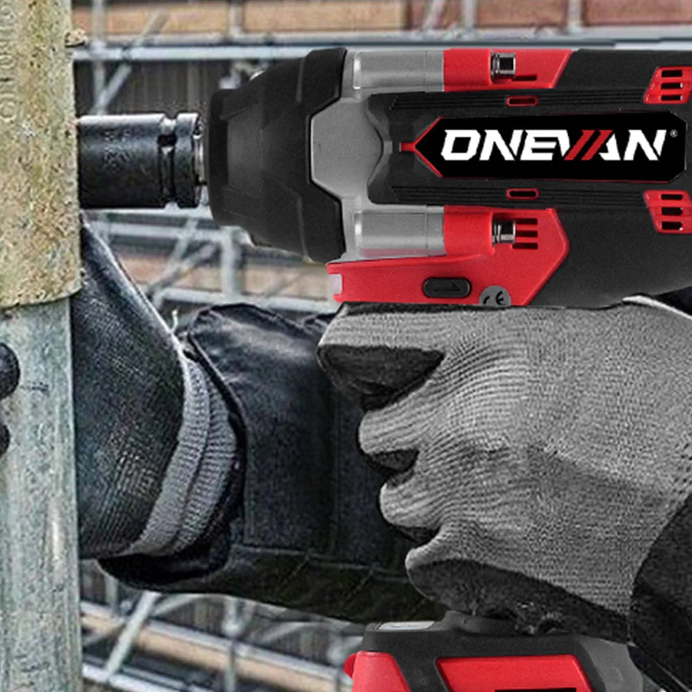 ONEVAN Brushless Electric Impact Wrench 1800 Nm Torque Cordless Tool A Stepless Speed Switch 0 To 7200 IPM-A