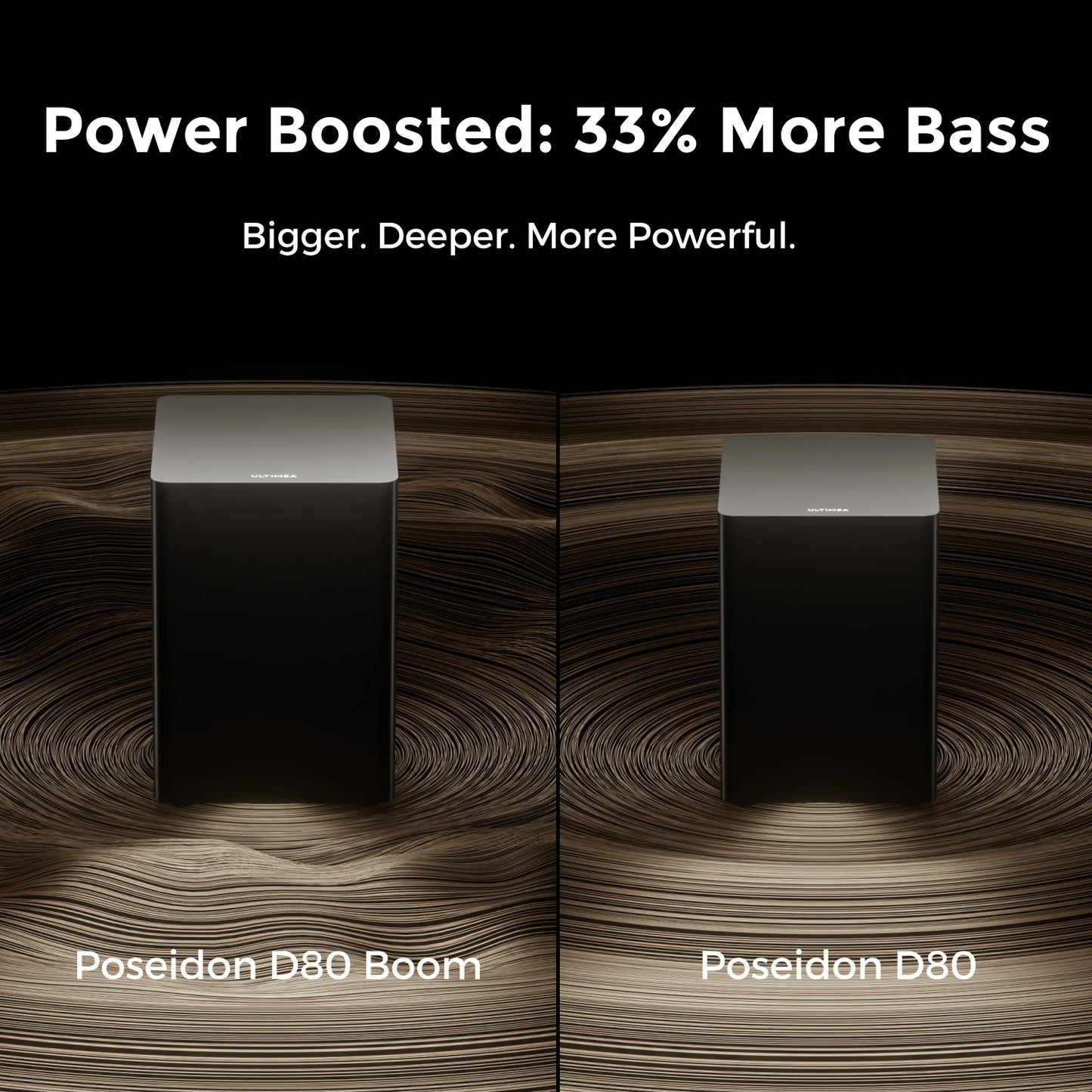Ultimea Poseidon D80 Seven Point One Channel Dolby Atmos Soundbar With Wireless Subwoofer Immersive Room Filling Audio-A
