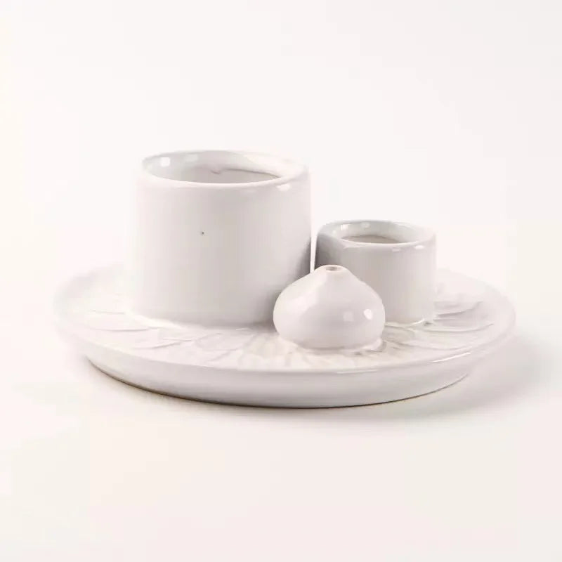Ceramic Four In One Incense Holder For Yoga Meditation Relaxation Aromatherapy For Mindful Practices-A