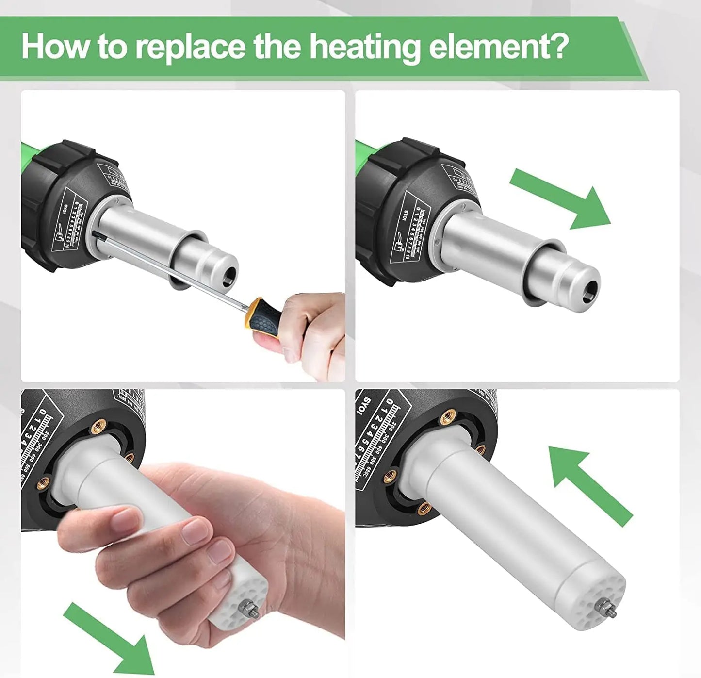 1600W Plastic Welder Hot Air Torch For PE PVC Repairs With Adjustable 20 To 600 Celsius Digital Display Seams-A