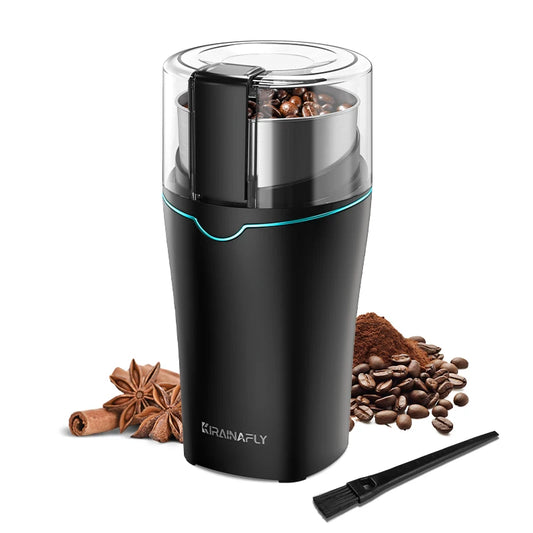 KIRAINAFLY Professional Coffee Grinder With Removable Stainless Steel Cup 300W