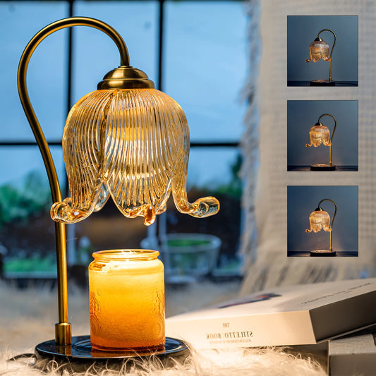 Tulip Flower Warm Candle Lamp Bedside Table Night Light