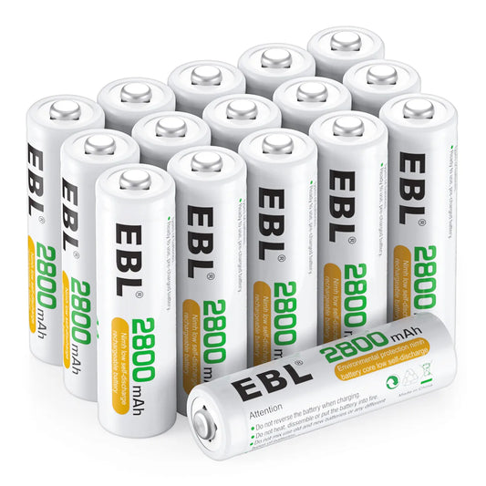 EBL AA NiMH Rechargeable Batteries 1.2V 2800mAh For Digital Cameras