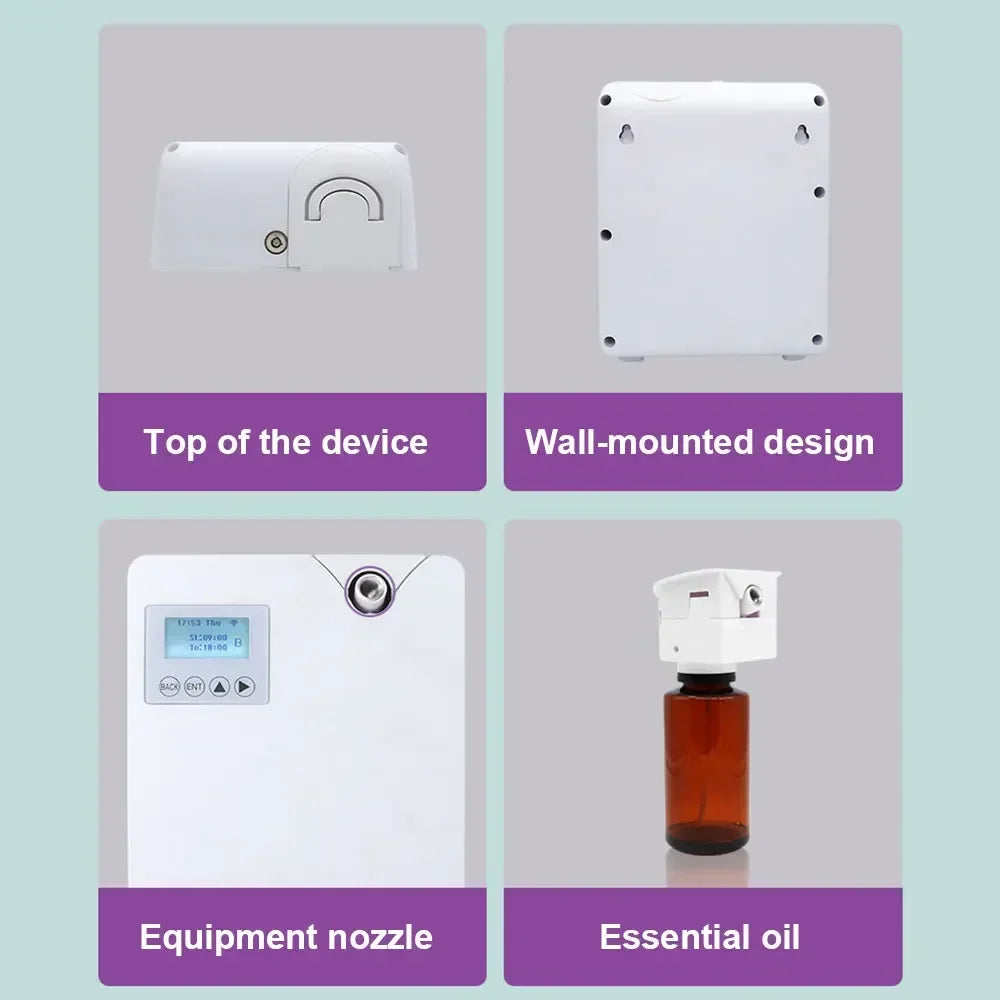 LuxPerfume WiFi Essential Oil Aroma Diffuser Control A for Home and Hotel Ambience Quiet and Versatile-A