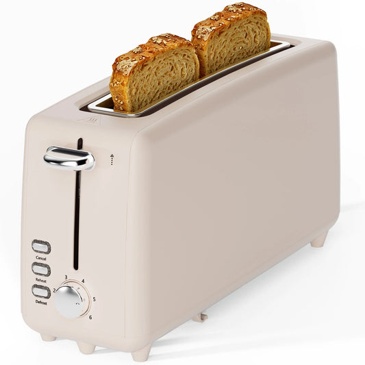 YUKOOL Stainless Steel Toaster With Long Slot Defrost Cancel