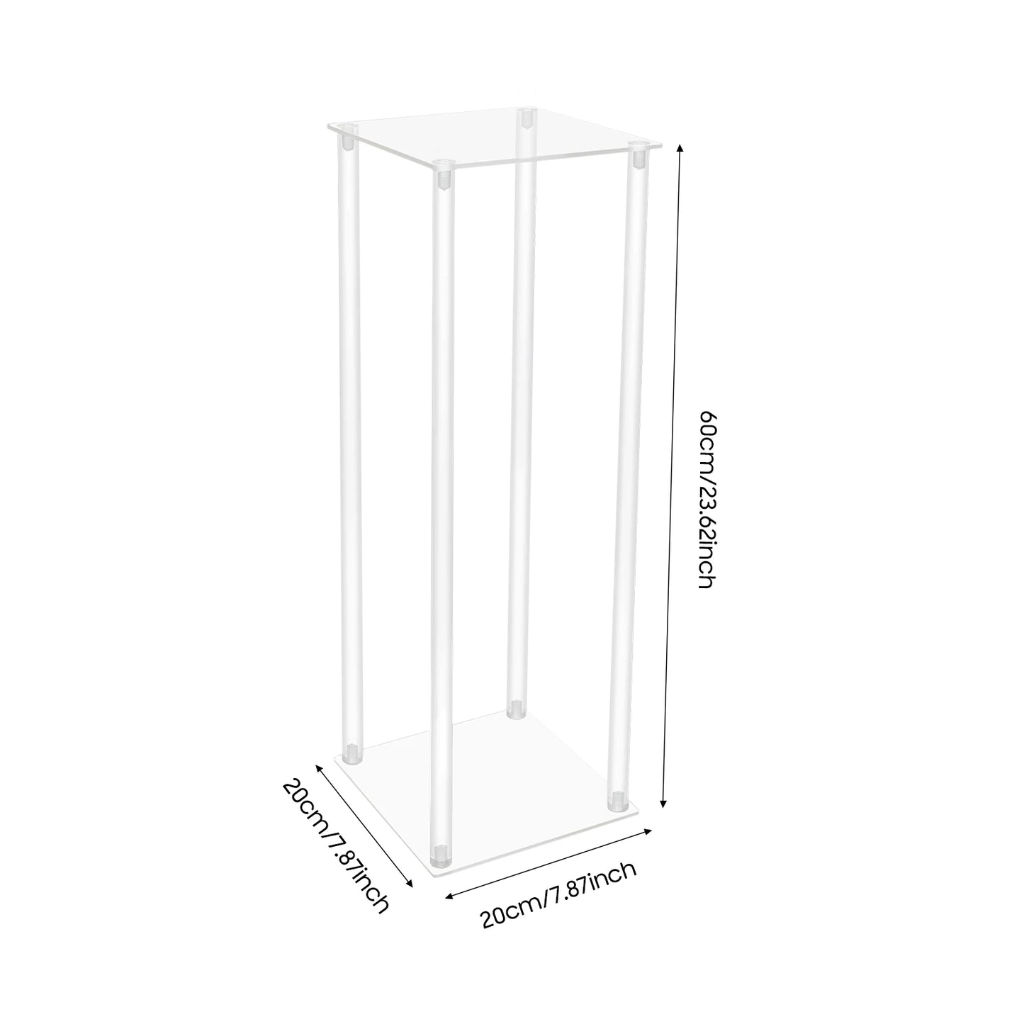 Clear Acrylic Flower Display Stand Set 10 Pieces Geometric Centerpieces for Weddings and Events-A