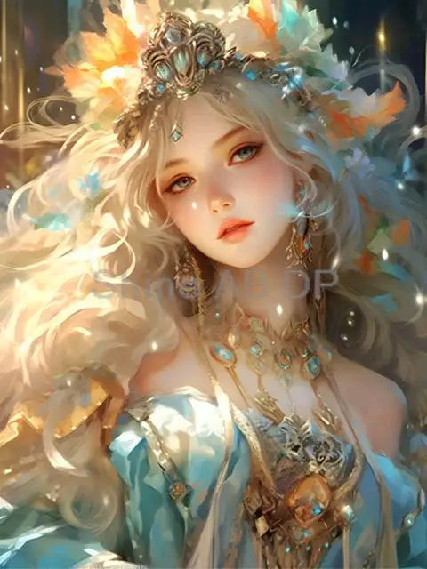 Potdemiel Resin AB Fairy Dust 5D Diamond Painting Kit A Light Up Full Drill Canvas With Color Shifting Sparkle-A