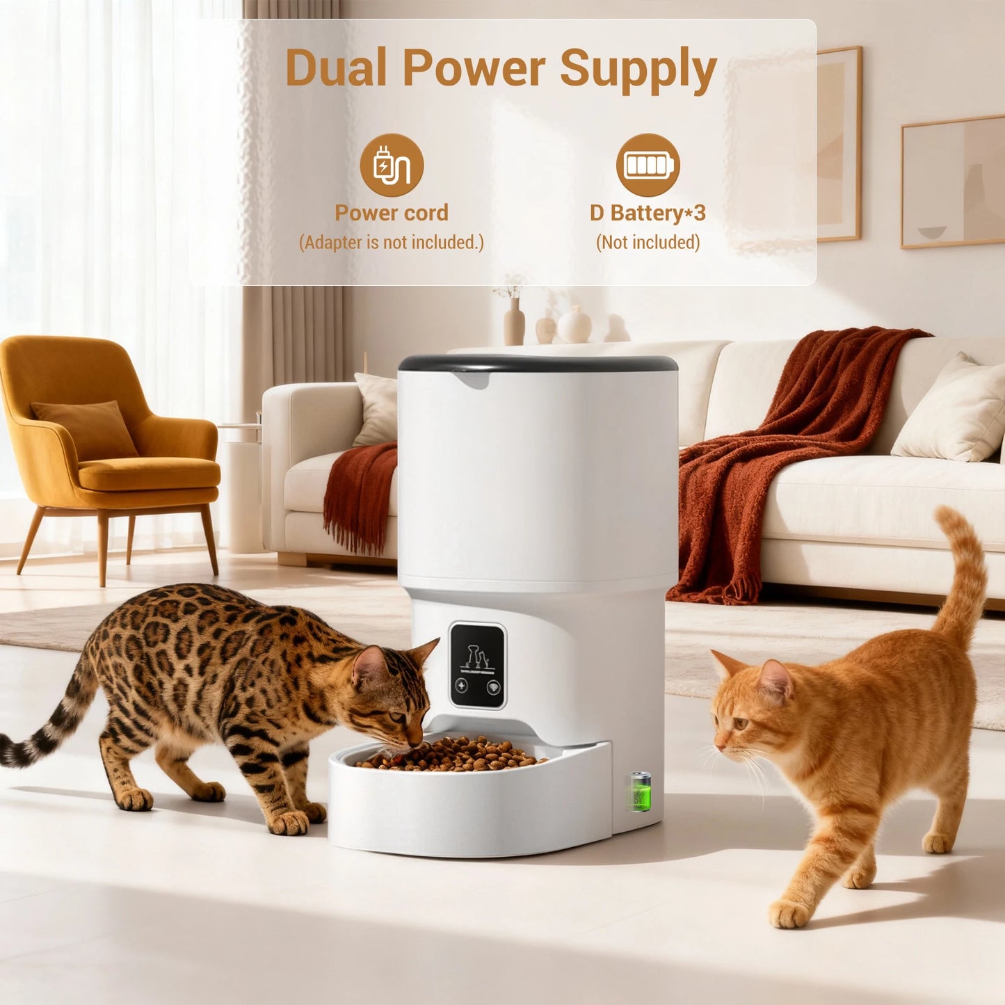 HiMISS Programmable Pet Feeder With Timer And Portion Control Large 4L Capacity For Cats And Small To Medium Dogs-A