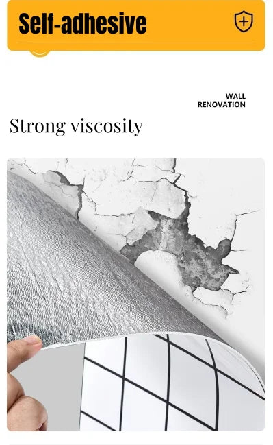 Marble Foam Tile Self Adhesive Wallpaper For Walls And Bathrooms Peel And Stick PVC Vinyl Moisture Resistant-A