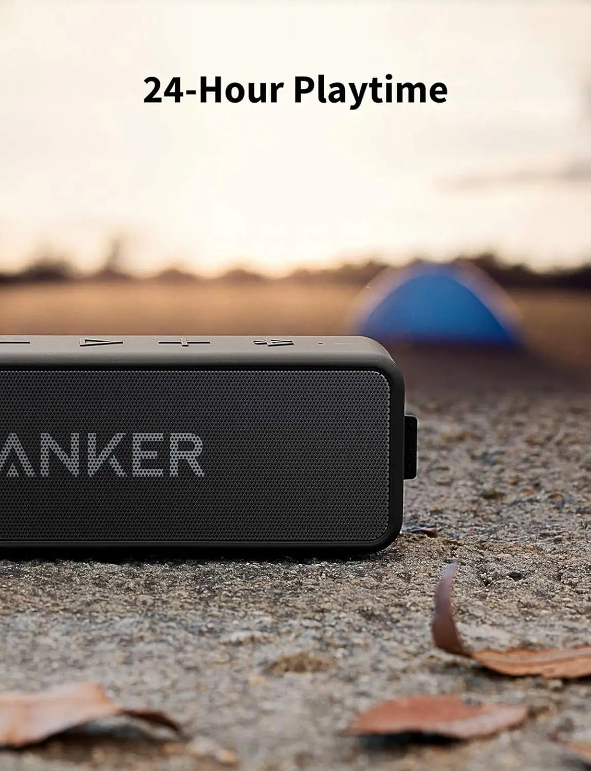 Anker Soundcore 2 Portable Bluetooth Speaker Waterproof IPX7 Refurbished With 24 Hours Playback-A