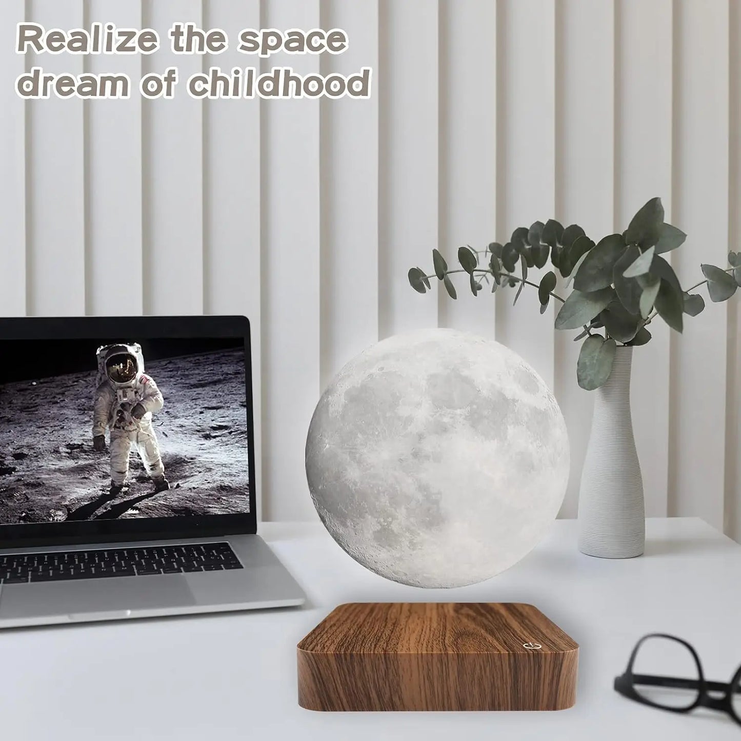 Mexllex Extravagantly Magnified Magnetic Floating Moon Lamp With IntricatelyDesigned Base