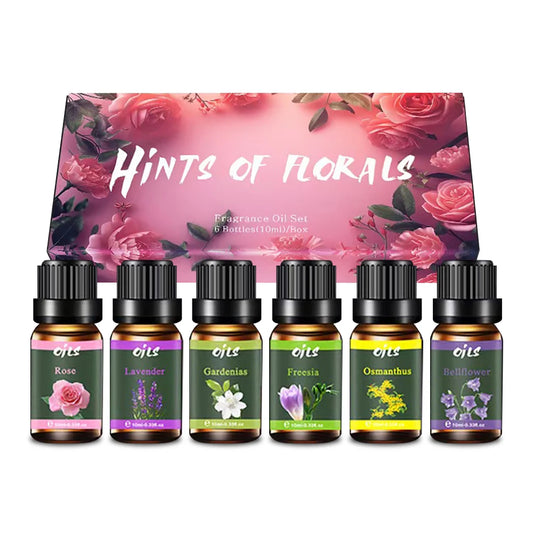 Natural Aromatherapy Oils Set Lavender Rose Osmanthus 6 Piece