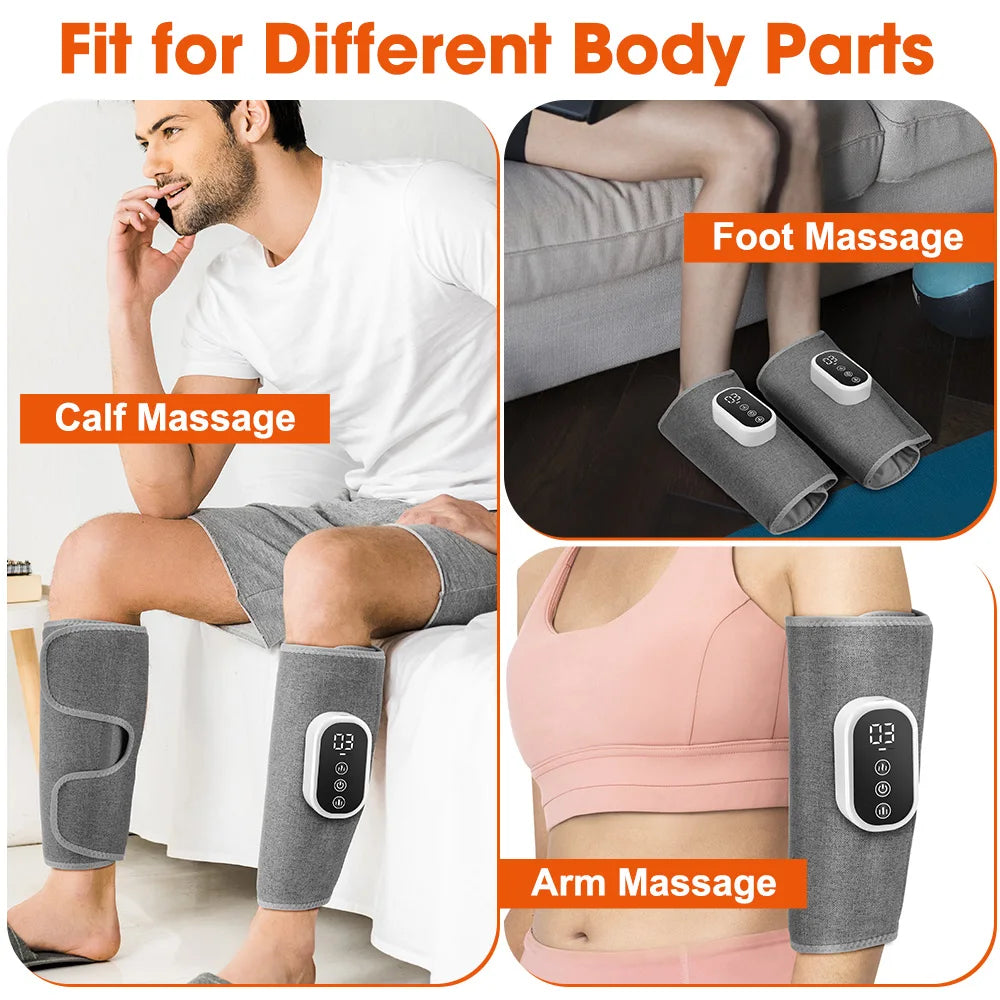 PASTSKY Wireless Leg Massager ITS885B Calf Massage With 360 Degree Air Pressure Three Modes Adjustable Heat-A