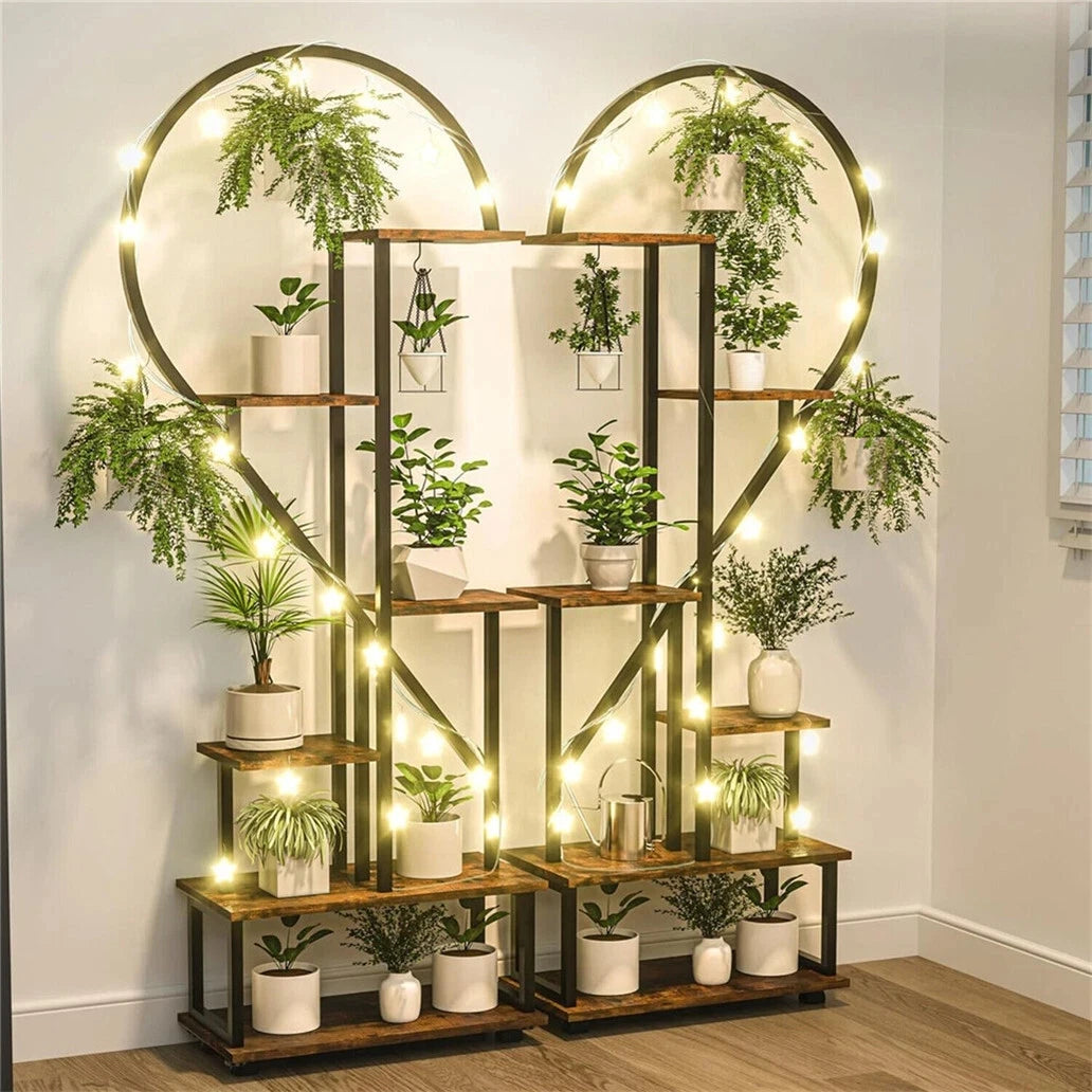 Wisfor Heart Shaped 6 Tier Plant Stand Display