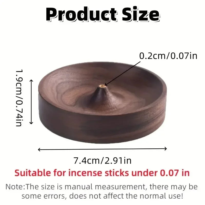 Wooden Incense Burner Handmade Tray Walnut Agarwood Fragrance For Home Office