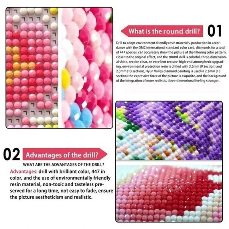 Lavender Daisy 5D Diamond Painting Kit For Home Decor Sparkling Centerpiece Wall Or Shelf Art-A
