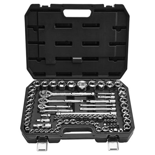 SucceBuy 86 Piece Socket Set SAE Metric With Ratchet Wrench
