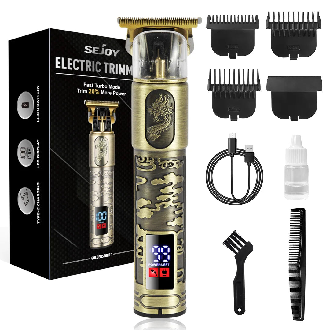 SEJOY Electric Hair Clipper Cordless Precision Trimmer For Men With 1200mAh Battery And 90 Minute Runtime-A