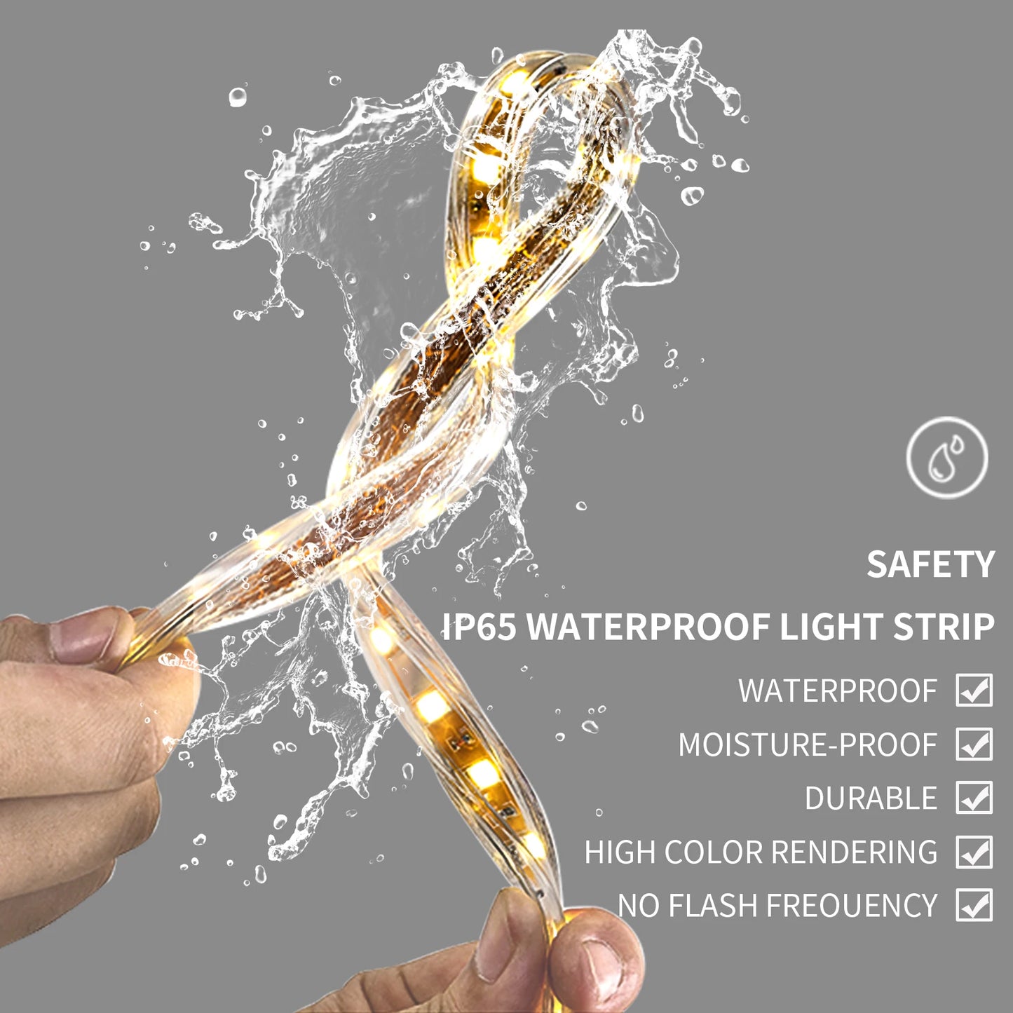 Oval LED Bathroom Mirror With Lights Anti Fog Bluetooth Speaker Dimmable 3 Color Temperature Levels Aluminum Frame-A
