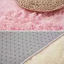 Rakks Tie Dye Silk Plush Geometric Living Room Rug 100 Percent Polyester Pile Ultra Soft-A