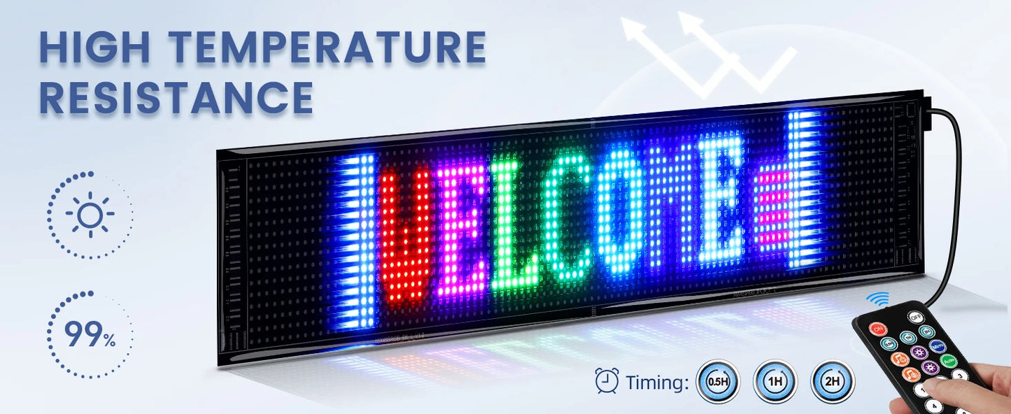 GOTUS LED Matrix Panel Advertising Sign With Remote Bluetooth Control For Flexible Venues And Events-A