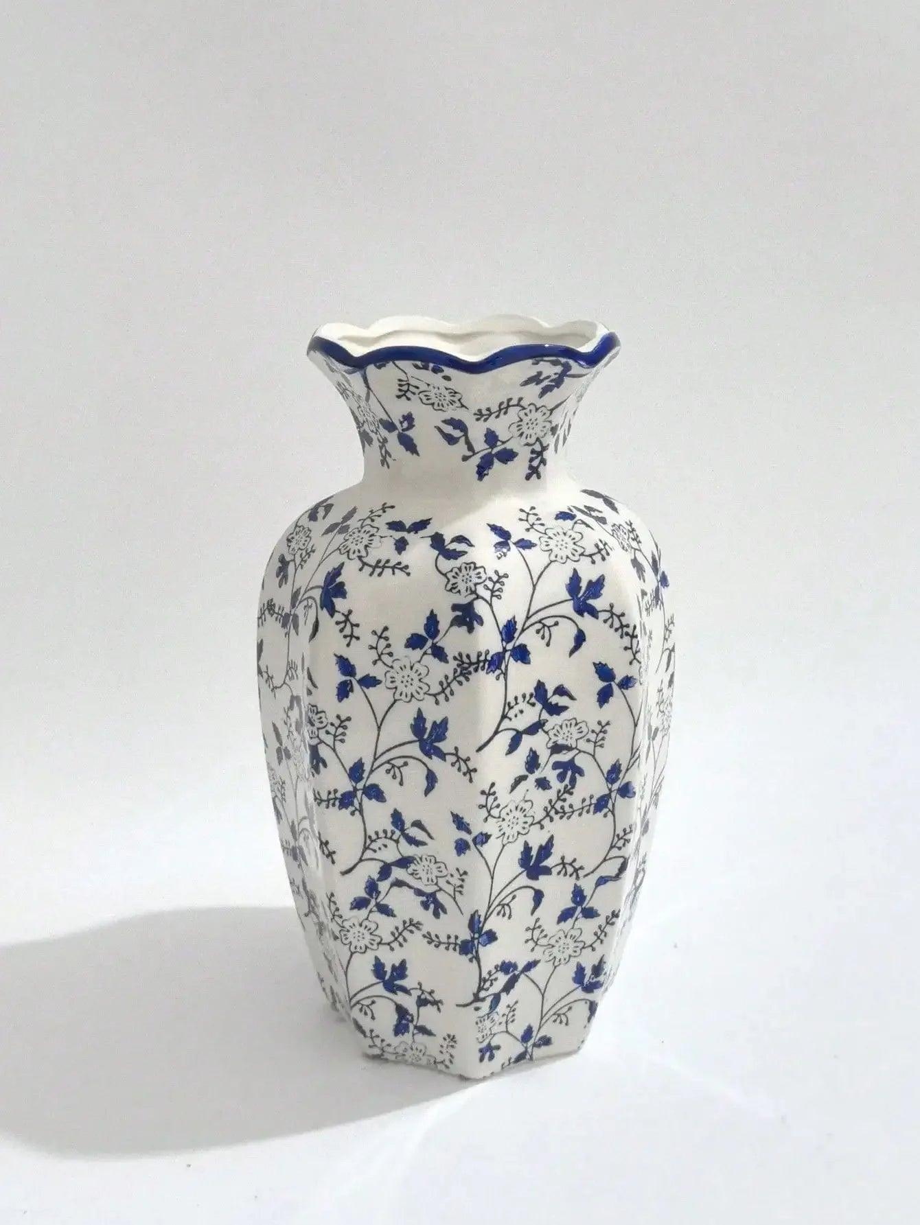 Porcelain Vase Chinese Retro Floral Decor For Living Room Multicolor Glaze Elegant Vintage Accent-A