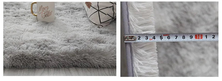 Rakks Tie Dye Silk Plush Geometric Living Room Rug 100 Percent Polyester Pile Ultra Soft-A