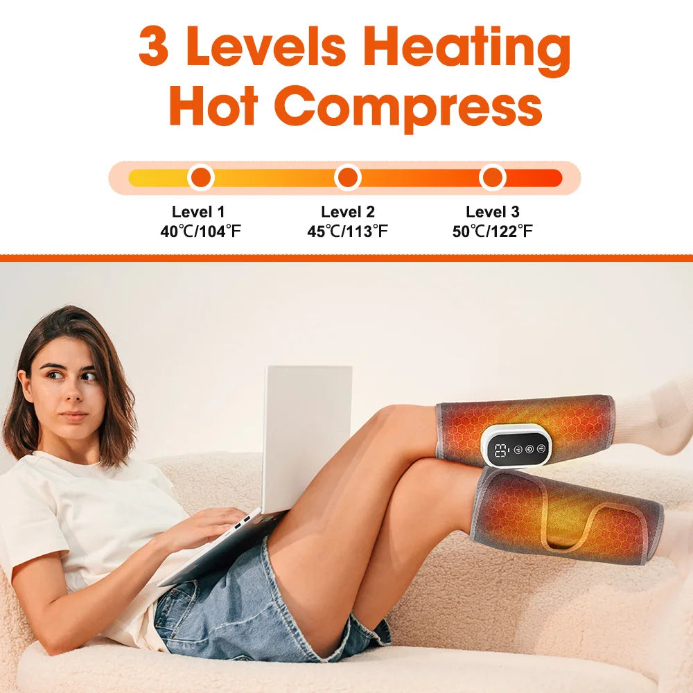 PASTSKY Wireless Leg Massager ITS885B Calf Massage With 360 Degree Air Pressure Three Modes Adjustable Heat-A