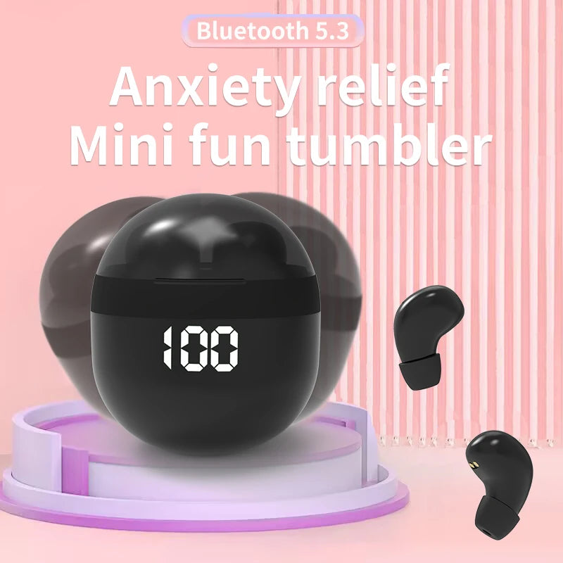 SHUKE Sleep Headphones Wireless Bluetooth Earbuds With Mic Noise Reduction For Comfortable Side Sleeping-A