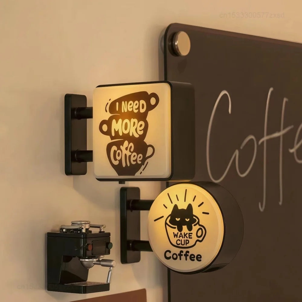 Retro Coffee Corner Light Sign Fridge Magnet For Home Decor And Kitchen Vibe Brightens Your Fridge-A