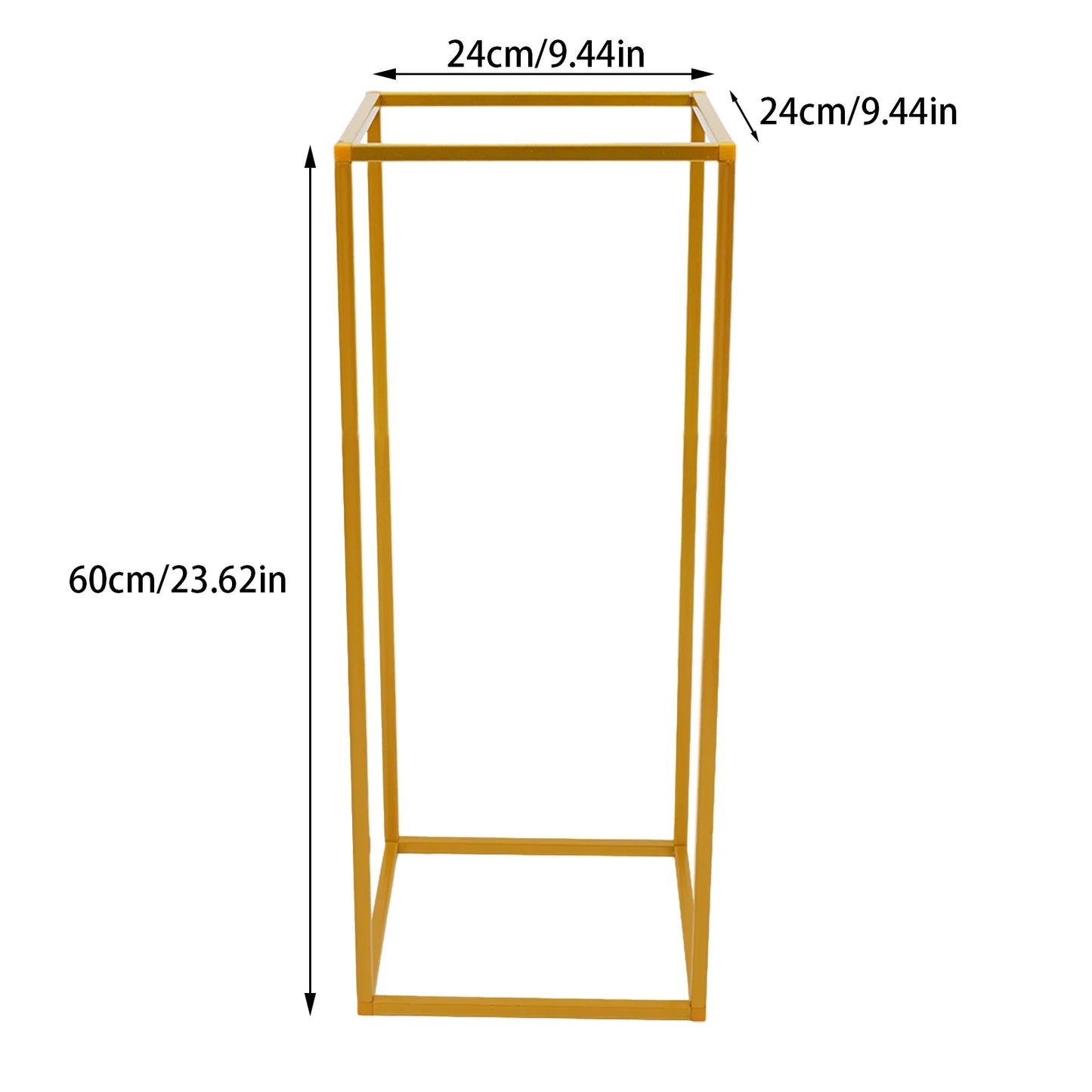 Gold-Toned 10 Piece Metal Flower Rack Set For Weddings And Events With Elegant Centerpiece Displays-A