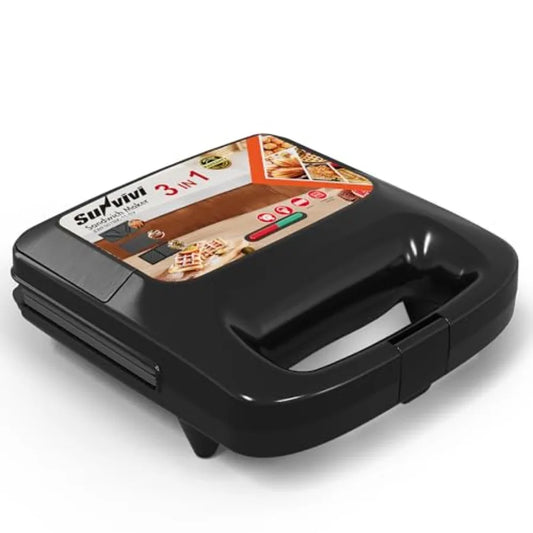 3 In 1 Electric Sandwich Maker Panini Press Grill Waffle