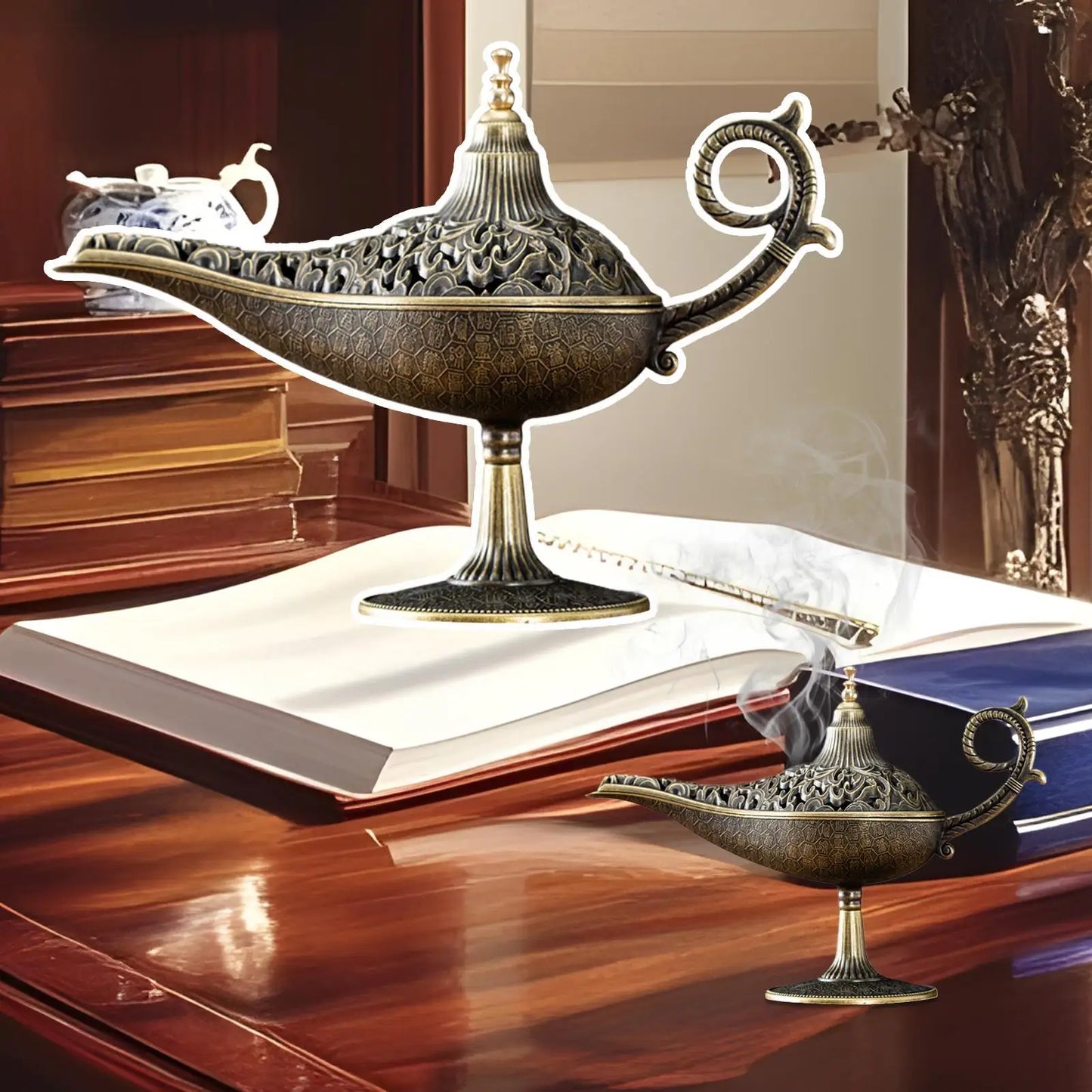 Stainless Steel Incense Burner Holder Hollow Out Ornament