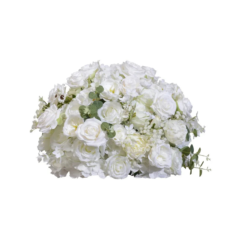 Silk Artificial Embroidered Rose Ball for Wedding Decor 40 to 80 cm Diameter Centerpieces Arches-A