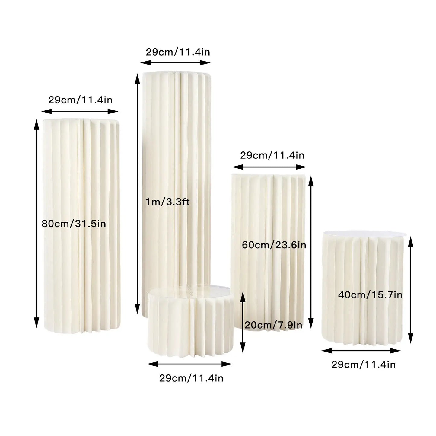 Wedding Centerpieces Cardboard Flower Stand Set Five Piece With Honeycomb Core And Acrylic Plate-A