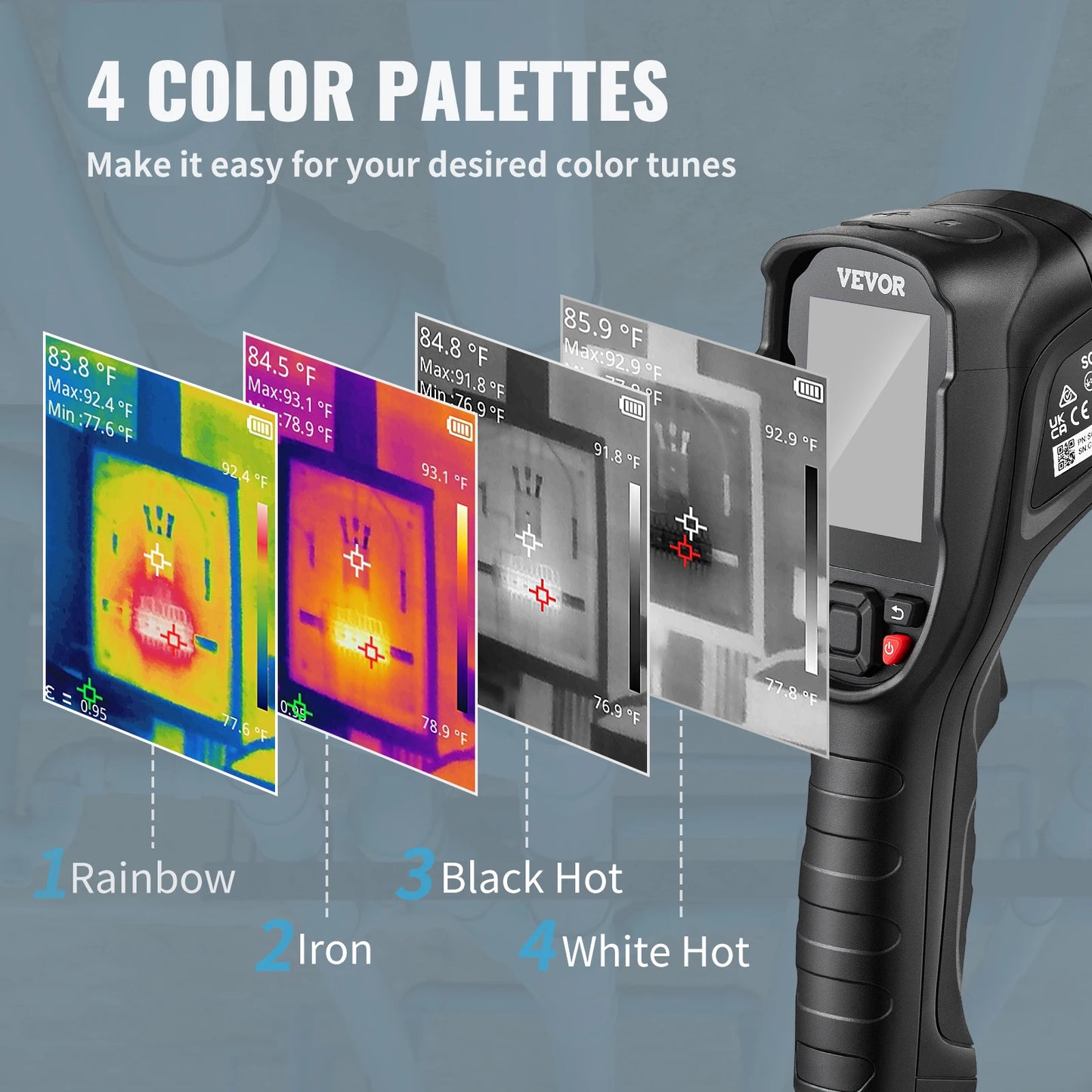 Thermal Imaging Camera 240x180 IR Resolution 20 Hz Refresh Handheld SC240 Imager for Temperature Mapping -4 to 662F-A