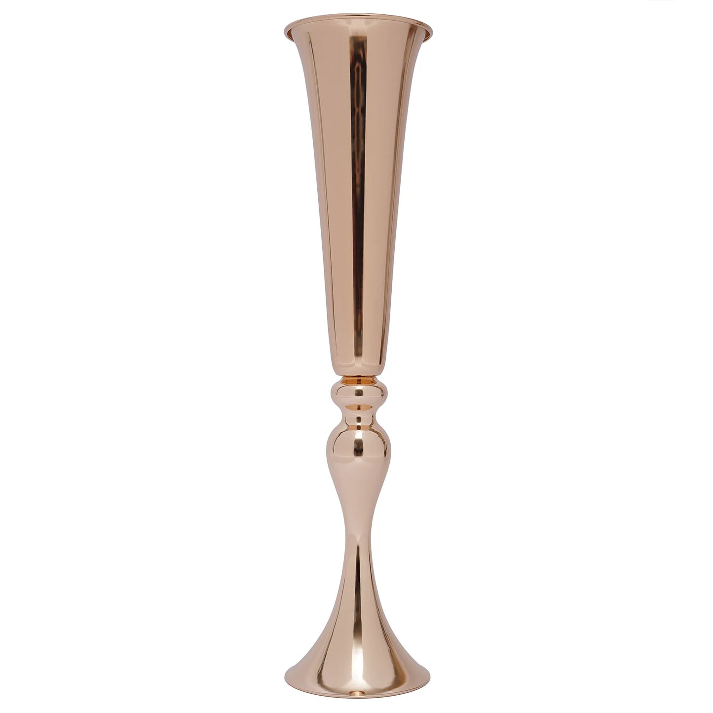 Six Piece Gold Trumpet Vase Set For Wedding Centerpieces Table Decor And Candle Holders-A